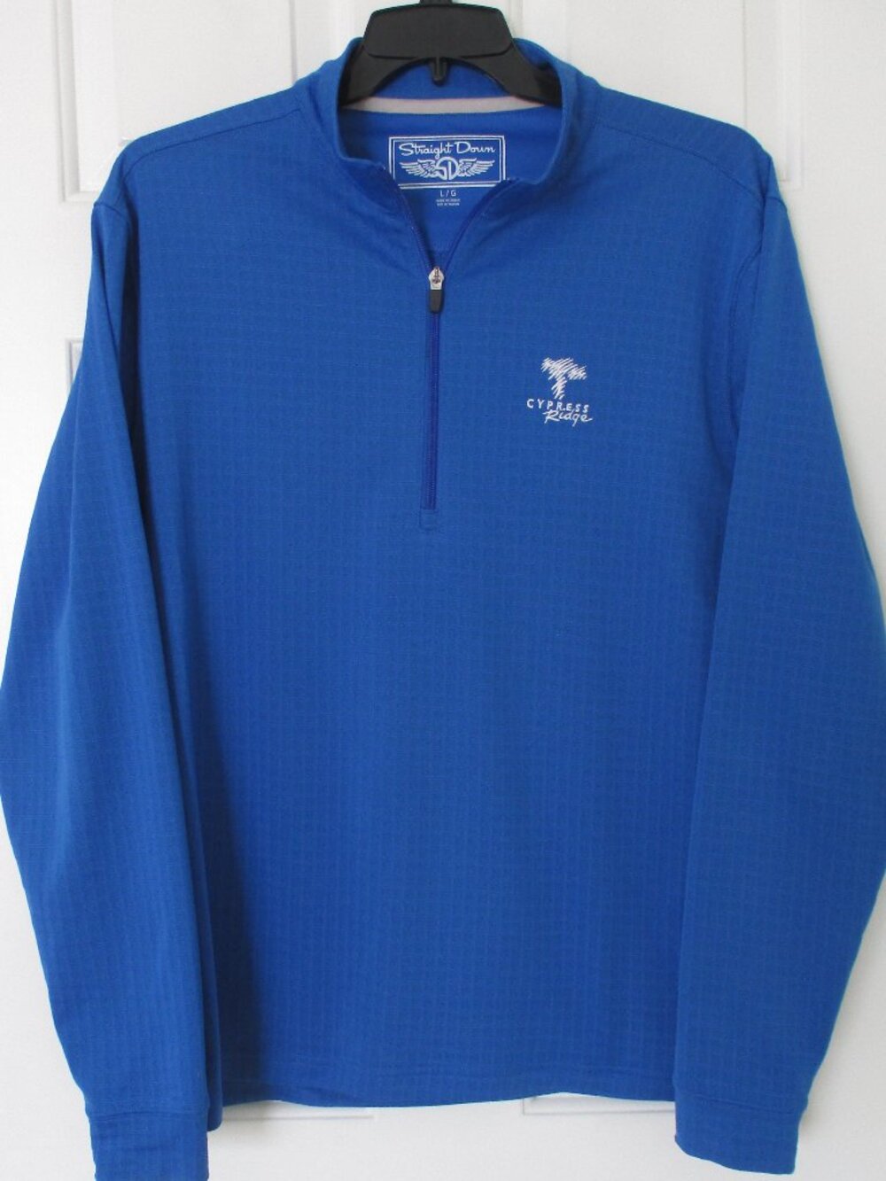 Straight Down Mens L/S "Cypress Ridge" G.C. (CA) 1/4 Zip Golf Sweater NWOT - L